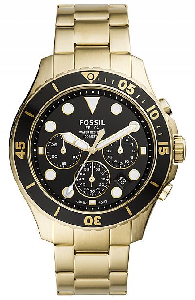 FOSSIL  Gold Stainless Steel Chronograph FS5727