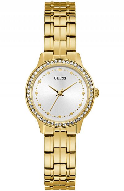 GUESS CHELSEA LADIES GOLD STEEL W1209L2