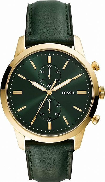FOSSIL Townsman Green Leather Chronograph FS5599