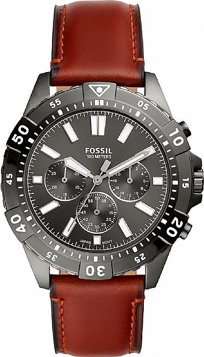 FOSSIL Garrett Chronograph Brown Leather Watch FS5770