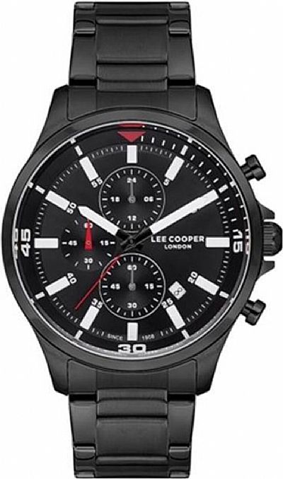 LEE COOPER Black Stainless Steel Chronograph LC07179.650