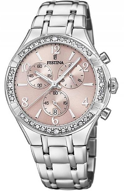 FESTINA Ladies Steel  Chronograph with CrystalsF 20392/3