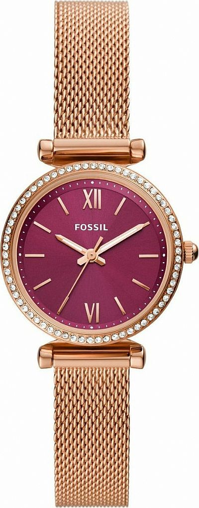 FOSSIL Carlie Mini Crystals Rose Gold Stainless Steel Bracelet ES5011