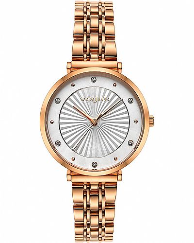 VOGUE Bliss Crystals Rose Gold Stainless Steel Bracelet 815351