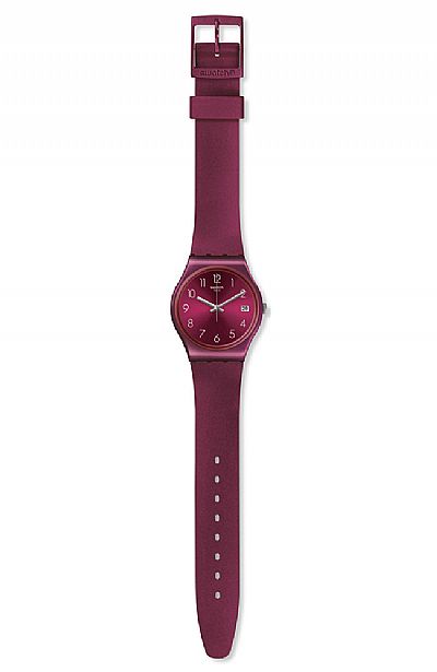 SWATCH Redbaya Burgundy Rubber Strap.GR405