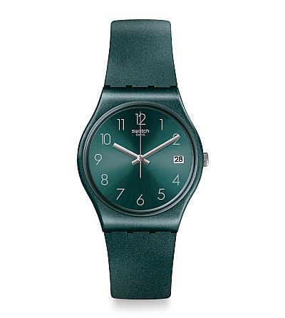 SWATCH Ashbaya Green Rubber Strap GG407