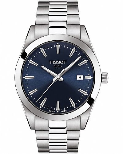 TISSOT GENTLEMAN Gents Date Stainless Steel Saphire.   T127.410.11.041.00