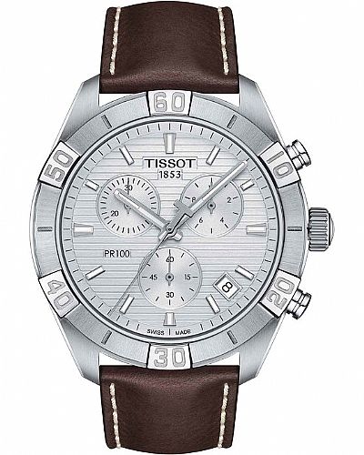 TISSOT PR100 Sport Chrono Saphire Gent Brown Leather  T101.617.16.031.00