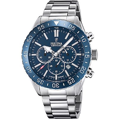 FESTINA Stainless Steel Saphire Gents Watch F20575/2