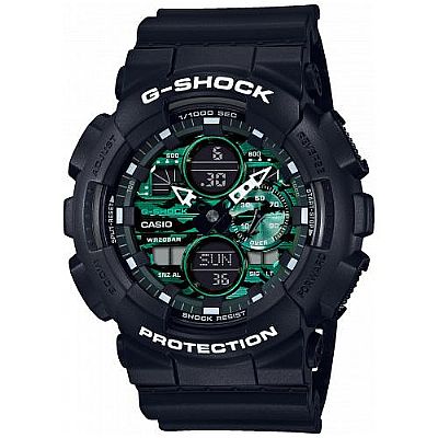 CASIO G-Shock Black Rubber Strap GA-140MG-1AER