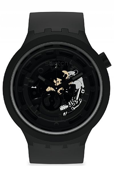 SWATCH C-Black Rubber Strap SB03B100