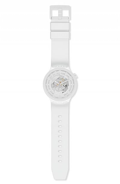 SWATCH C-White Rubber Strap SB03W100