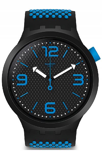 SWATCH BBBLUE Black Rubber Strap SO27B101