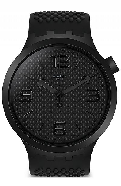 SWATCH BBBLACK Black Rubber Strap SO27B100