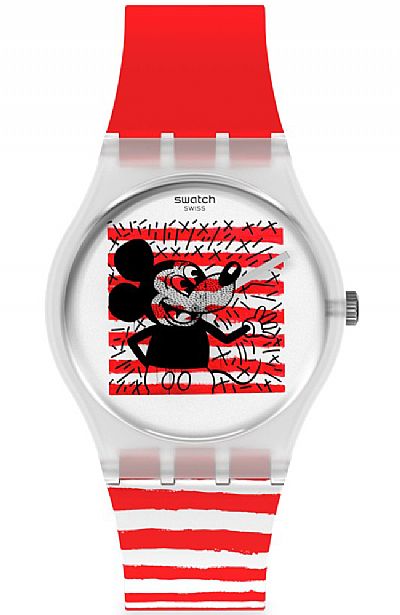 SWATCH Mouse Mariniere Two Tone Rubber Strap GZ352