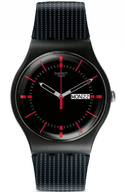 SWATCH Gaet Again Black Rubber Strap SO29B710-S14