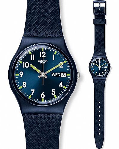 SWATCH Sir Blue Silicone Strap SO28N702