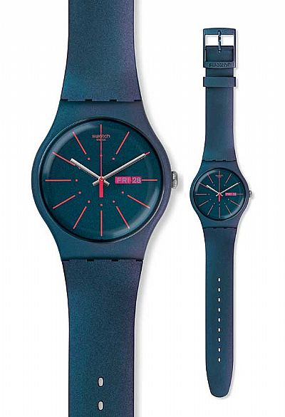 SWATCH New Gentleman Blue Rubber Strap SUON708