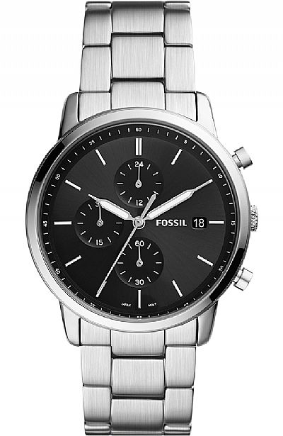 FOSSIL Minimalist Silver Stainless Steel Chronograph FS5847
