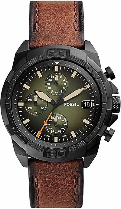 FOSSIL Garrett Chronograph Brown Leather Watch FS5856
