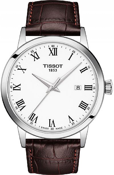 TISSOT Classic Dream Brown Leather Strap T129.410.16.013.00