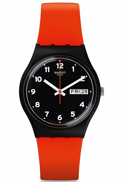 SWATCH Red Grin Red Rubber Strap GB754