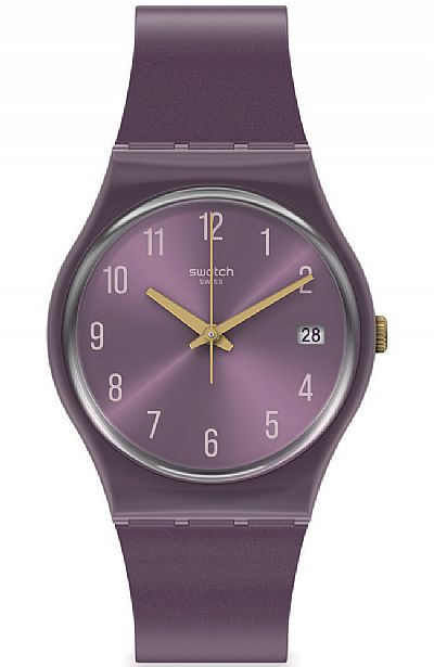 SWATCH Pearlypurple Purple Rubber Strap GV403