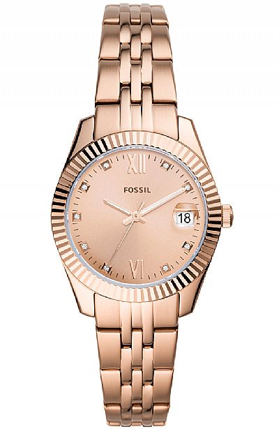 FOSSIL Scarlette Mini Crystals Rose Gold Stainless Steel Bracelet ES4898