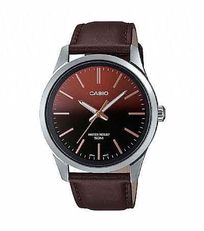 CASIO Collection Brown Leather Strap MTP-E180L-5AVEF