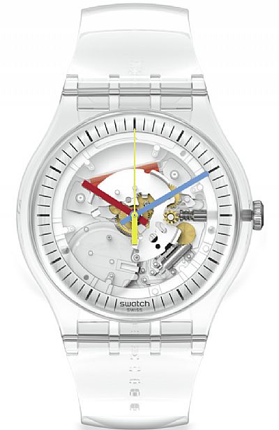SWATCH Clearly New Gent Transparent Rubber Strap SO29K100