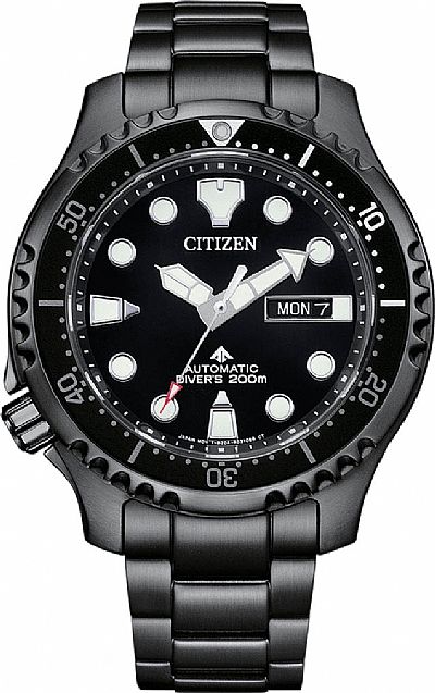 CITIZEN Promaster Automatic Divers Black Stainless Steel Bracelet   NY0145-86E 