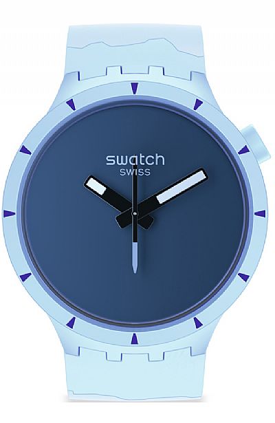SWATCH Lost In The Arctic Light Blue Rubber Strap SB03N102