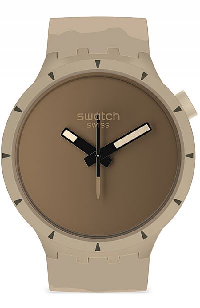 SWATCH Lost In The Desert Brown Rubber Strap SB03C101