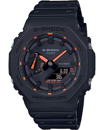 CASIO G-Shock Octagon 2100 Utility Black Series Black Rubber Strap GA-2100-1A4ER