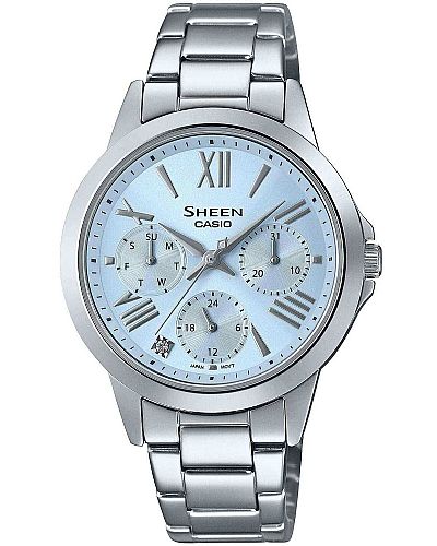CASIO Sheen Crystals Silver Stainless Steel Bracelet SHE-3516D-2AUEF