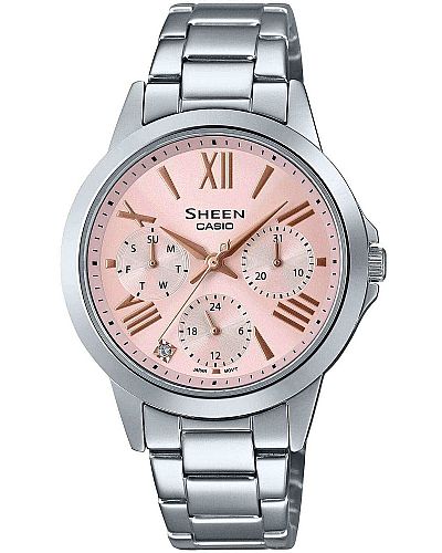 CASIO Sheen Crystals Silver Stainless Steel Bracelet SHE-3516D-4AUEF