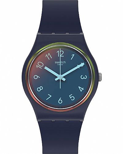 SWATCH La Night Blue Rubber Strap SO28N110