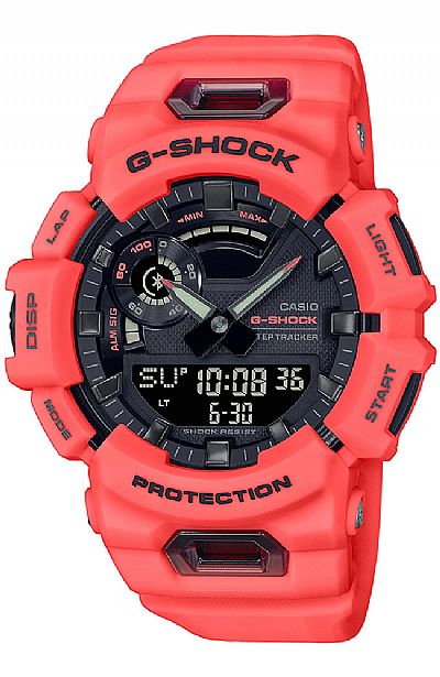 CASIO G-Shock Bluetooth Red Rubber Strap GBA-900-4AER