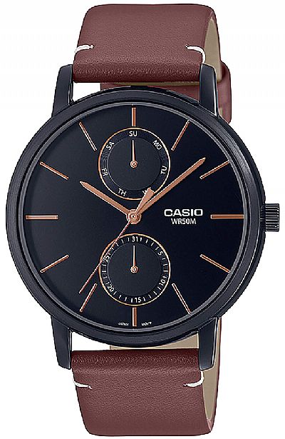 CASIO Collection Brown Leather Strap MTP-B310BL-5AVEF