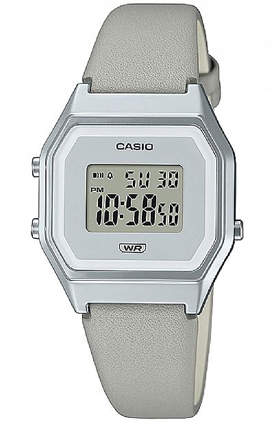 CASIO Vintage Grey Leather LA680WEL-8EF