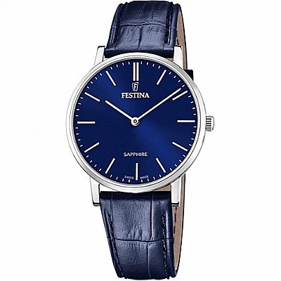 FESTINA SWISS MADE Blue Leather Strap F20012/3