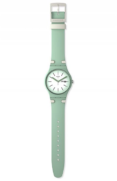 SWATCH Meet Me At The Myrtl Green Rubber Strap SUOG712