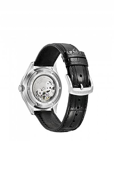 CITIZEN Automatic Day-date black leather NH8390-20L