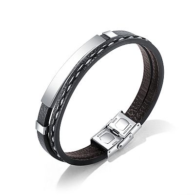 Lee Cooper Unisex Leather Bracelet LCJB01114.631