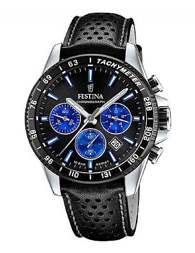 FESTINA Black Leather Chronograph F20561/6