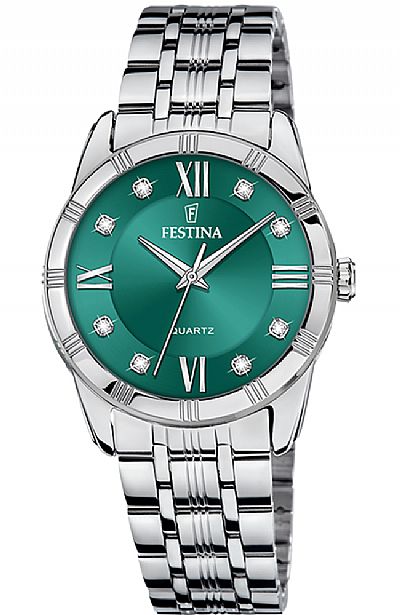 FESTINA Crystals Silver Stainless Steel Bracelet F16940/F