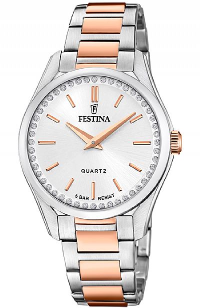 FESTINA Crystals Two Tone Stainless Steel Bracelet F20620/1