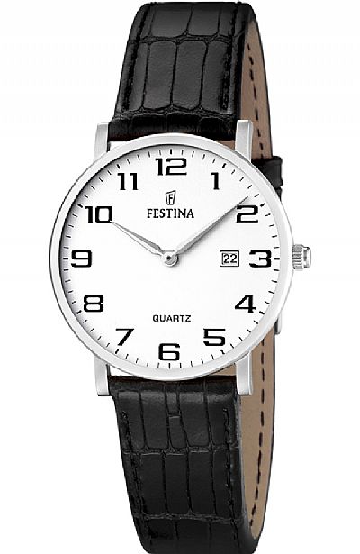 FESTINA Black Leather Strap F16477/1