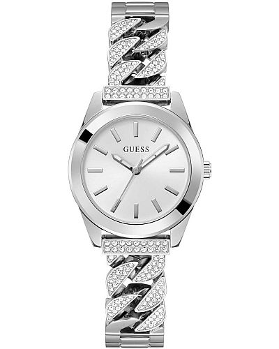 GUESS Serena Crystals Silver Stainless Steel Bracelet GW0546L1