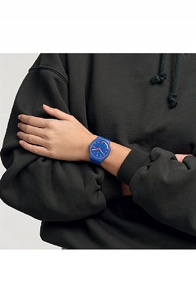 SWATCH Cobalt Disco Blue Rubber Strap SO29N705